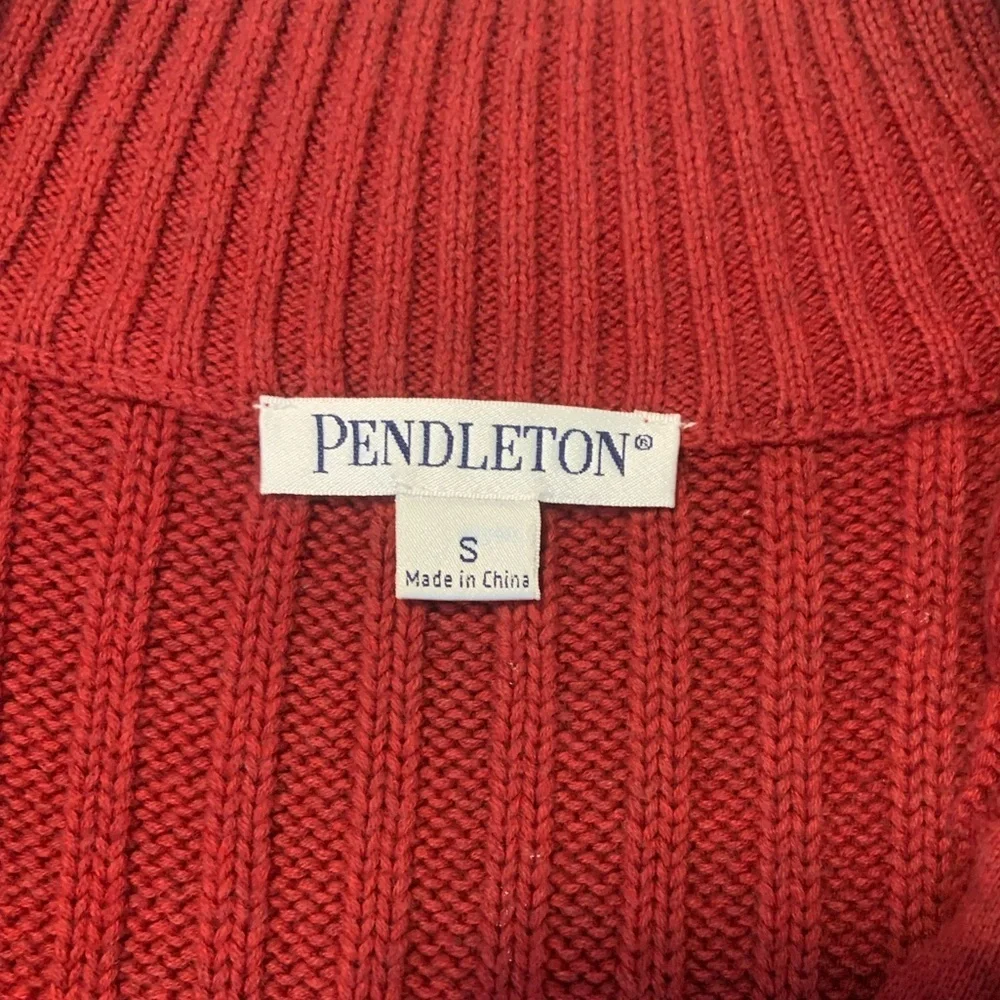Vintage Pendleton Cable Knit Sweater Vest Zip Up